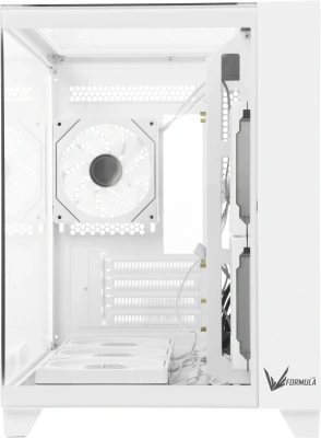 Корпус Formula Crystal Z9ML Floe белый без БП mATX 1xUSB3.0 1xUSB3.1 audio bott PSU