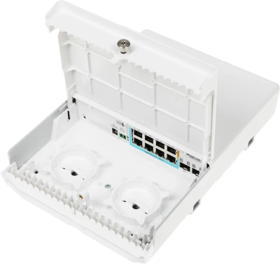 Коммутатор MikroTik netPower Lite 7R CSS610-1GI-7R-2S+OUT (L2) 8x1Гбит/с 2SFP+ 8PoE управляемый