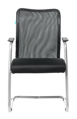 Кресло Бюрократ CH-599AV черный TW-01 сиденье черный TW-11 сетка/ткань полозья металл серебристый