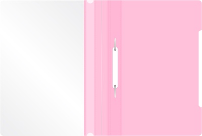 Папка-скоросшиватель Бюрократ Пастель -PSLPAST/PINK A4 прозрач.верх.лист пластик розовый 0.14/0.18