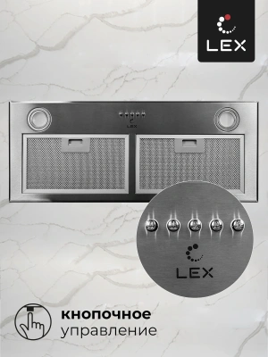 Вытяжка встраиваемая Lex GS Bloc P 900 IX нержавеющая сталь управление: кнопочное (1 мотор)