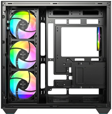 Корпус ID-Cooling View 510 черный без БП ATX 10x120mm 2x140mm 1xUSB3.0 audio bott PSU