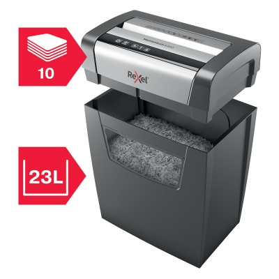 Шредер Rexel Momentum X410 (секр.P-4) фрагменты 10лист. 23лтр. скрепки скобы
