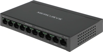 Коммутатор Mercusys MS110CP (L2) 8x100Мбит/с 2x1Гбит/с 8PoE+ 65W неуправляемый
