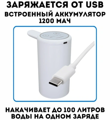 Помпа для 19л бутыли Aqua Work A2 электрический белый картон