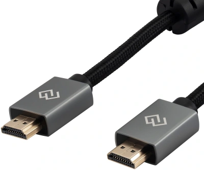 Кабель аудио-видео Digma HDMI (m)/HDMI (m) 1.5м. феррит.кольца позолоч.конт. черный (D-HDMI-2FF-V2.0-1.5M)