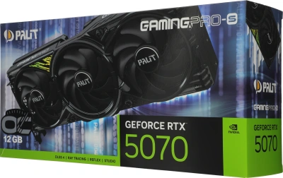 Видеокарта Palit PCI-E 5.0 PA-RTX5070 GAMINGPRO-S OC NVIDIA GeForce RTX 5070 12Gb 192bit GDDR7 2325/28000 HDMIx1 DPx3 HDCP Ret
