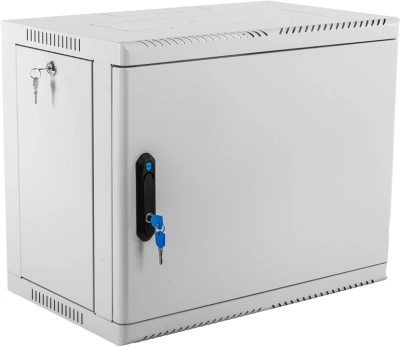 Шкаф коммутационный ЦМО (ШРН-9.350.1) настенный 9U 600x350мм пер.дв.стал.лист 200кг серый 300мм 12кг 180град. 479мм IP20 металл