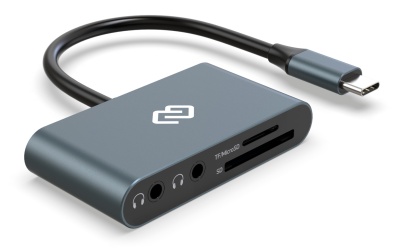 Устройство чтения карт памяти USB Type-C Digma CR-CA2512-G серый
