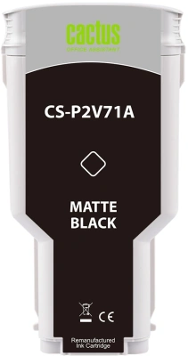 Картридж струйный Cactus CS-P2V71A №730 черный матовый (300мл) для HP Designjet T1600/1700/2600 с чипом
