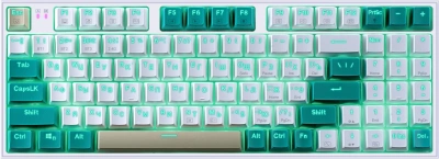 Клавиатура Redragon Veigar механическая белый/синий USB беспроводная BT/Radio for gamer LED (71476) кабель 1.5м