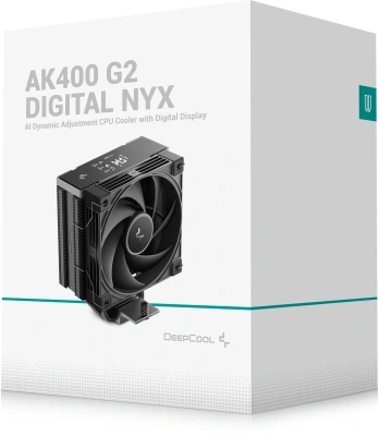 Устройство охлаждения(кулер) Deepcool AK400 G2 Digital NYX Soc-AM5/AM4/1200/1700/1851 черный 4-pin 31.45dB Al+Cu LCD 220W 958gr Ret (R-AK400G2-BKNNMN-GJD-1)
