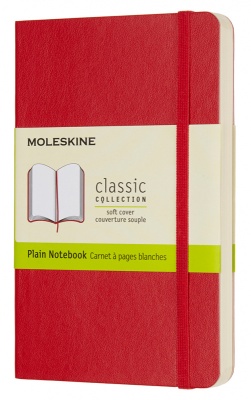 Блокнот Moleskine CLASSIC SOFT QP613F2 Pocket 90x140мм 192стр. нелинованный мягкая обложка красный