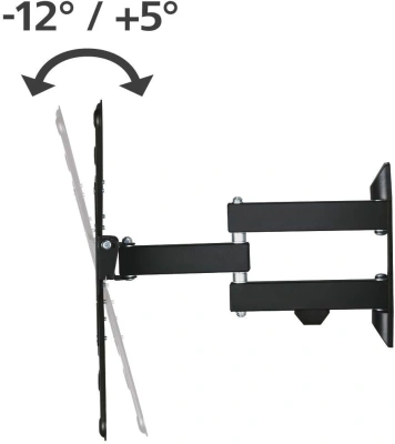 Кронштейн для телевизора Hama 00220824 черный 32"-65" макс.25кг настенный поворот и наклон