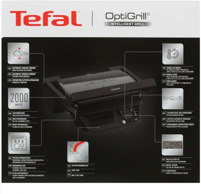 Электрогриль Tefal GC7P0810 2000Вт черный/серебристый