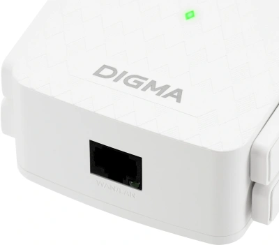 Повторитель беспроводного сигнала Digma D-WR400 AC1200 10/100BASE-TX/Wi-Fi белый