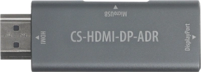 Переходник аудио-видео Cactus CS-HDMI-DP-ADR HDMI (m)/DisplayPort (f) позолоч.конт. серый