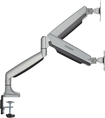 Кронштейн для мониторов ЖК Digma D-MM302D серый 17"-35" макс.15кг крепление к столешнице поворот и наклон