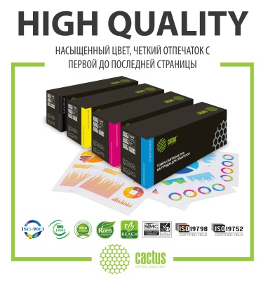 Картридж лазерный Cactus CS-CF411A CF411A голубой (2300стр.) для HP LJ M452DW/DN/NW/M477FDW/M477FDN/M477FNW