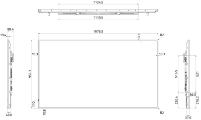 Панель Hisense 75" 75DM66D черный LED 8ms 16:9 HDMI M/M матовая 1200:1 500cd 178гр/178гр 3840x2160 DP 4K USB 29кг