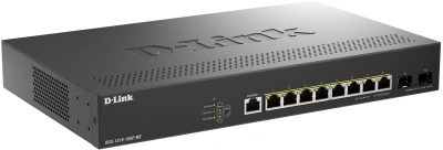 Коммутатор D-Link DGS-1210-10XP/ME/C1A (L2) 8x1Гбит/с 2SFP+ 8PoE+ 240W управляемый