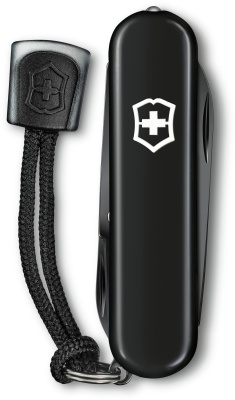 Нож перочинный Victorinox Signature Lite Onyx Black (0.6226.31P) 58мм 8функц. черный подар.коробка в комплекте: шнурок