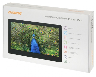 Фоторамка Digma 10.1" PF-1043 IPS 1280x800 черный пластик ПДУ Видео