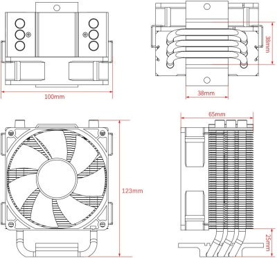 Устройство охлаждения(кулер) ID-Cooling SE-903-XT RGB Soc-AM5/AM4/1200/1700/1851 черный 4-pin 14-26dB Al+Cu 130W 650gr Ret