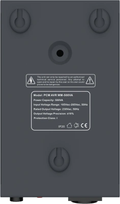 Стабилизатор напряжения Powercom WM-500VA 400Вт 500ВА графитовый