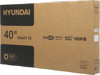 Телевизор LED Hyundai 40" H-LED40BS5012 YaOS Frameless черный FULL HD 60Hz DVB-T DVB-T2 DVB-C DVB-S DVB-S2 USB WiFi Smart TV