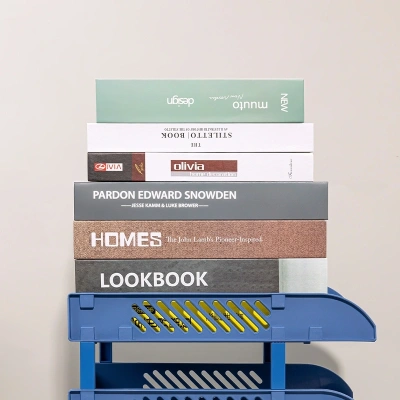 Лоток горизонтальный Deli E9213 BLUE сборный для бумаг 325x241x155мм синий пластик (упак.:3шт) пластиковый пакет