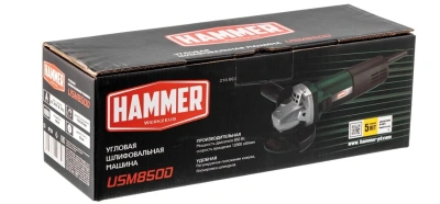 Углошлифовальная машина Hammer USM850D 850Вт 12000об/мин рез.шпин.:M14 d=125мм (839603)