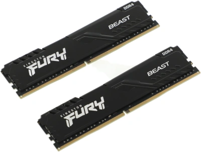 Память DDR4 2x8Gb 3600MHz Kingston KF436C17BBK2/16 Fury Beast RTL Gaming PC4-28800 CL17 DIMM 288-pin 1.35В kit single rank с радиатором Ret