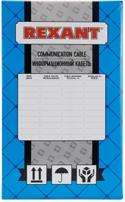 Кабель информационный Rexant 01-0050 кат.6 UTP 4 пары нг(А)-HF внутренний 305м оранжевый