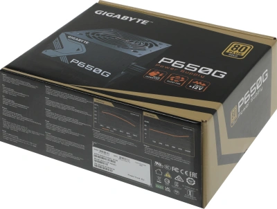 Блок питания Gigabyte ATX 650W GP-P650G PG5 80+ gold (20+4pin) APFC 120mm fan 6xSATA RTL