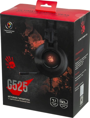 Наушники с микрофоном A4Tech Bloody G525 черный 2м мониторные оголовье (G525 BLACK)