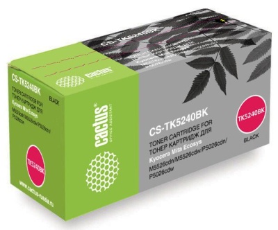 Картридж лазерный Cactus CS-TK5240BK TK-5240BK черный (4000стр.) для Kyocera Ecosys M5526cdn/M5526cdw/P5026cdn/P5026cdw