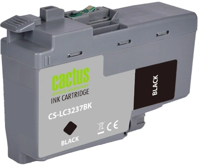 Картридж струйный Cactus CS-LC3237BK черный пигментный (65мл) для Brother HL-J6000DW/J6100DW с чипом