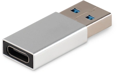 Адаптер Buro ver2.0 USB A(m) USB Type-C (f) (BU-USB2-AM-CF) серебристый