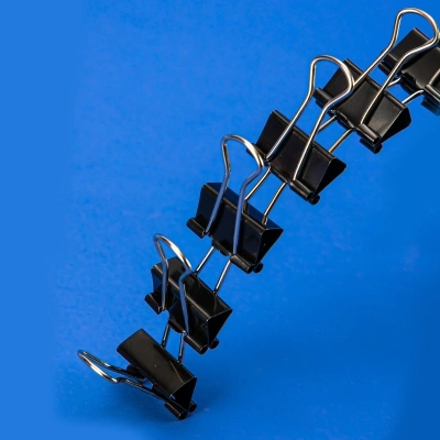 Зажимы Deli EZ64 металл 25мм черный (упак.:12шт) картонная коробка