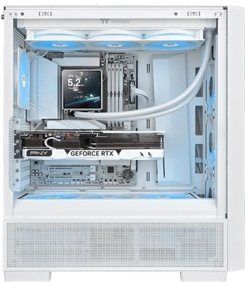 Система водяного охлаждения Thermaltake TH360 V3 Ultra Snow ARGB Soc-AM5/AM4/1200/1700/1851 белый 4-pin 37.8dB Al LCD 365W Ret (CL-W476-PL12SW-A)