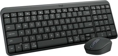 Клавиатура + мышь Logitech MK250 Compact MR0114 клав:графитовый мышь:графитовый USB беспроводная BT Multimedia (920-013853)