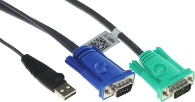 Кабель Aten 2L-5203U VGA (m) VGA (m) 3м черный