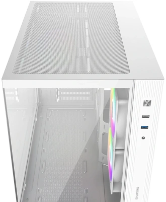 Корпус ID-Cooling View 500 белый без БП mATX 9x120mm 1xUSB2.0 1xUSB3.0 audio bott PSU