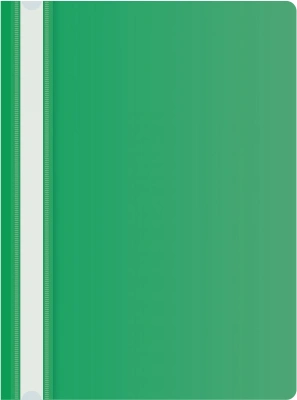 Папка-скоросшиватель Silwerhof SE-PSE20/GRN A4 прозрач.верх.лист пластик зеленый 0.11/0.13