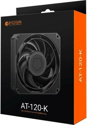 Вентилятор для корпуса ID-Cooling AT-120-K 120х120x25 черный 4-pin 36.5дБ Ret
