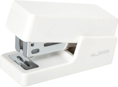 Степлер мини Deli ENS083WHITE Linfini N10 24/6 (15листов) белый 15скоб металл/пластик блистер