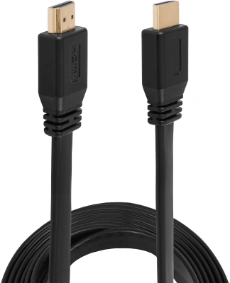 Кабель аудио-видео Buro BU-HDMI-FLAT-v1.4-1.5m HDMI (m)/HDMI (m) 1.5м. черный