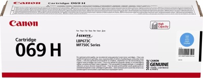 Картридж лазерный Canon 069HC 5097C002/004 голубой бар.в компл. (5500стр.) для Canon MF752Cdw/754Cdw, LBP673Cdw