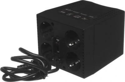 Стабилизатор напряжения Powercom TCA-1200 600Вт 1200ВА черный